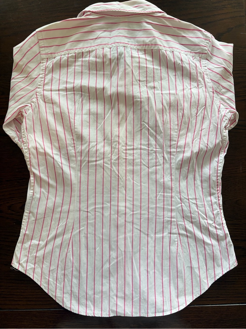 Ralph Lauren Sport Pink Striped Short Sleeve Button Down Shirt Size 10 - Picture 2 of 5